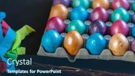  Presentation with purple green - Cool new slides with easter-background-with-hand-painted backdrop and a ocean colored foreground