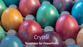  Presentation with purple green - PPT theme consisting of easter-background-with-hand-painted background and a tawny brown colored foreground