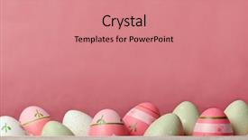  Presentation with easter - Slides featuring easter background background and a coral colored foreground