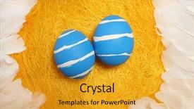  Presentation with blue and yellow music - Amazing presentation having easter blue egg on yellow backdrop and a gold colored foreground