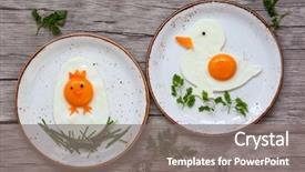  Presentation with breakfast children - Amazing slide set having easter breakfast for kids backdrop and a gray colored foreground