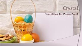  Presentation with easter basket - Slide set featuring easter-card-with-basket background and a lemonade colored foreground