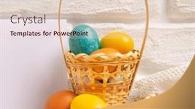  Presentation with easter basket - PPT layouts consisting of easter-card-with-basket background and a lemonade colored foreground