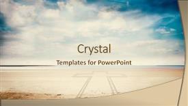  Presentation with calvary religious cross against - Audience pleasing presentation design consisting of easter christian - cross against serene beach landscape backdrop and a lemonade colored foreground