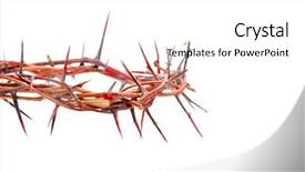  Presentation with christian easter - Presentation theme having easter christian - crown made of thorns isolated background and a  colored foreground