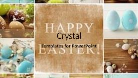  Presentation with easter - Presentation theme having easter collage colorful easter eggs background and a coral colored foreground