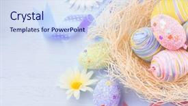  Presentation with pastel - Colorful presentation theme enhanced with border design in pastel colors backdrop and a sky blue colored foreground