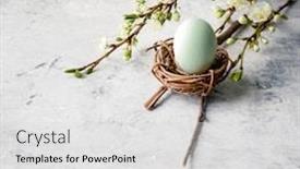  Presentation with concrete - Cool new slides with easter-composition-on-grey-concrete backdrop and a light gray colored foreground