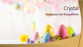  Presentation with easter - Slide deck featuring easter composition with colorful easter background and a lemonade colored foreground