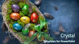  Presentation with colorful odontology 3d view for ted bundy - Colorful PPT theme enhanced with easter composition with colorful easter backdrop and a ocean colored foreground