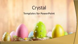  Presentation with eggs egg carton egg box - Amazing PPT theme having easter composition with colorful easter backdrop and a lemonade colored foreground