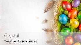  Presentation with moss - Colorful slides enhanced with easter-composition-with-colorful-easter backdrop and a white colored foreground