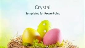  Presentation with easter - Theme having easter-composition-with-colorful-easter background and a sky blue colored foreground