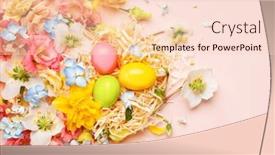  Presentation with pastel pink - Presentation theme consisting of easter-composition-with-spring-flowers background and a lemonade colored foreground