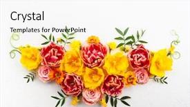 Presentation with white flowers - PPT theme featuring easter concept with copy spase background and a white colored foreground