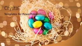  Presentation with confectionery - PPT layouts enhanced with easter-confectionery-and-holidays-concept background and a yellow colored foreground