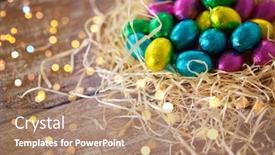  Presentation with confectionery - Cool new theme with easter-confectionery-and-holidays-concept backdrop and a coral colored foreground