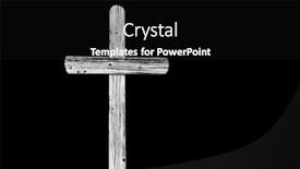  Presentation with black cross - PPT layouts with easter-cross-on-the-black background and a black colored foreground