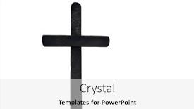  Presentation with cross - Presentation consisting of easter-cross-on-the-white background and a white colored foreground