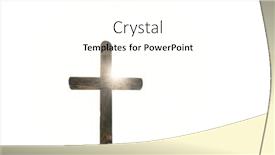  Presentation with cross - Slide deck having easter-cross-on-the-white background and a white colored foreground