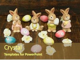 Easter Decoration Colourful Eggs PPT template 52 | CrystalGraphics