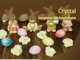 Easter Decoration Colourful Eggs PPT template 87 | CrystalGraphics
