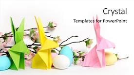  Presentation with easter - Audience pleasing slide deck consisting of easter decoration backdrop and a white colored foreground