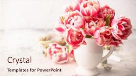  Presentation with easter - Beautiful PPT theme featuring easter decorations on shabby chic backdrop and a lemonade colored foreground