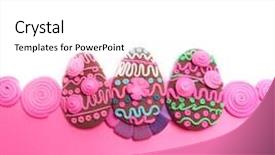  Presentation with easter - PPT theme with easter easter decoration colored egg background and a  colored foreground