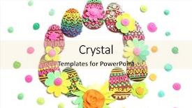  Presentation with white easter lily flowers - Beautiful PPT layouts featuring easter easter decoration colored egg backdrop and a lemonade colored foreground