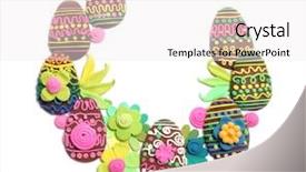  Presentation with easter - Slide deck with easter easter decoration colored egg background and a white colored foreground