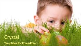  Presentation with hidden - Amazing slides having easter egg hunt cute boy backdrop and a tawny brown colored foreground
