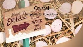  Presentation with candy cane christmas - Audience pleasing slide set consisting of easter egg hunt sign backdrop and a coral colored foreground