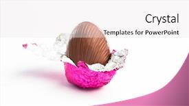  Presentation with pink white - Amazing presentation design having easter egg unwrapped in pink backdrop and a white colored foreground