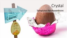  Presentation with egg - Audience pleasing presentation consisting of easter egg unwrapped in pink backdrop and a lemonade colored foreground