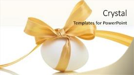  Presentation with bow and arrows for archery - Presentation theme with easter egg with a bow background and a blonde colored foreground