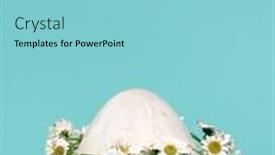  Presentation with daisy - Theme enhanced with easter-egg-with-daisy-wreath background and a light blue colored foreground