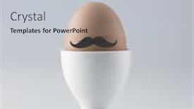  Presentation with egg - Slide deck having easter-egg-with-moustache background and a light gray colored foreground