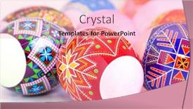  Presentation with easter - PPT theme featuring easter-eggs-against-white-background background and a lemonade colored foreground