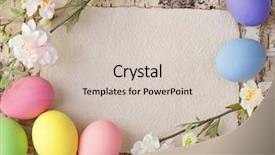  Presentation with easter - Beautiful slide deck featuring easter eggs and blank note backdrop and a soft green colored foreground