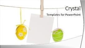  Presentation with easter - Beautiful PPT layouts featuring easter eggs and blank photo backdrop and a cream colored foreground