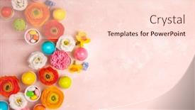  Presentation with pastel pink - Presentation theme consisting of easter-eggs-and-colorful-spring background and a lemonade colored foreground