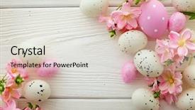  Presentation with frame - PPT layouts having easter eggs and flowers frame background and a  colored foreground