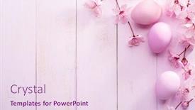  Presentation with pink flowers - Cool new slide deck with easter-eggs-and-flowers backdrop and a pink colored foreground