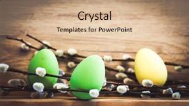  Presentation with rustic - PPT layouts having easter eggs and pussy willow background and a  colored foreground