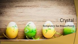  Presentation with rustic weddingd - PPT layouts featuring easter eggs and pussy willow background and a  colored foreground