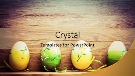  Presentation with rustic - Slide deck consisting of easter eggs and pussy willow background and a  colored foreground