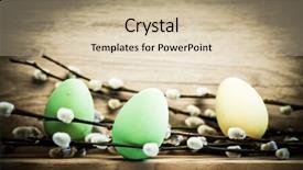  Presentation with rustic weddingd - Theme enhanced with easter eggs and pussy willow background and a  colored foreground