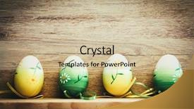  Presentation with rustic february birthday - Slide set consisting of easter eggs and pussy willow background and a  colored foreground