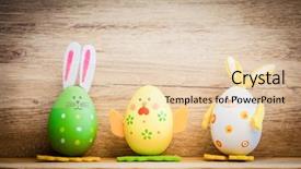  Presentation with rustic - Slide deck having easter eggs and pussy willow background and a  colored foreground